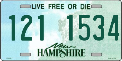 NH license plate 1211534