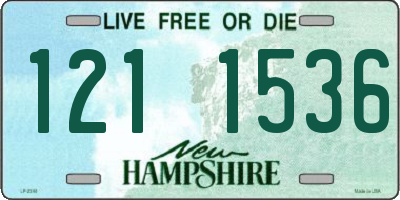 NH license plate 1211536