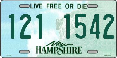 NH license plate 1211542