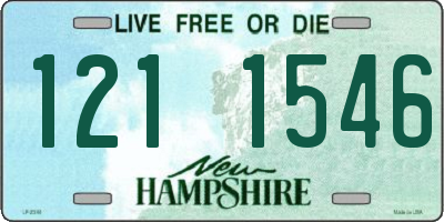 NH license plate 1211546