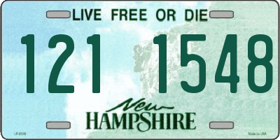 NH license plate 1211548