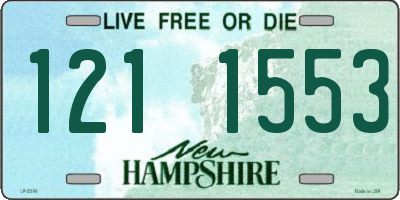 NH license plate 1211553