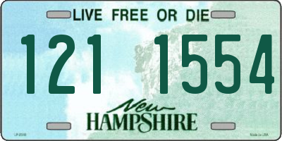 NH license plate 1211554