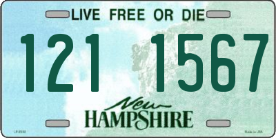 NH license plate 1211567