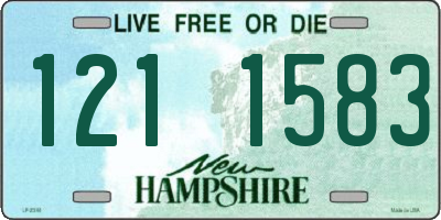 NH license plate 1211583