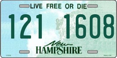 NH license plate 1211608