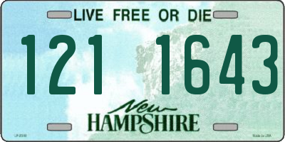 NH license plate 1211643