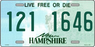 NH license plate 1211646