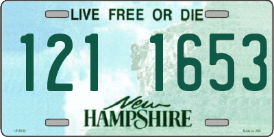 NH license plate 1211653