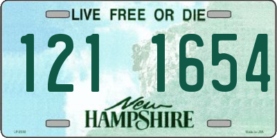 NH license plate 1211654