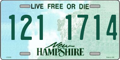 NH license plate 1211714