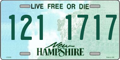 NH license plate 1211717