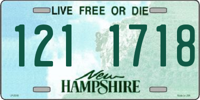 NH license plate 1211718