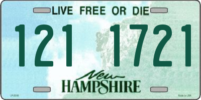 NH license plate 1211721