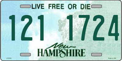 NH license plate 1211724