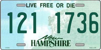 NH license plate 1211736