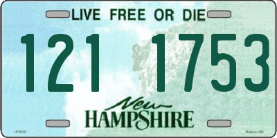 NH license plate 1211753