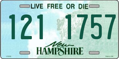 NH license plate 1211757
