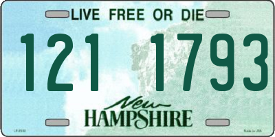 NH license plate 1211793