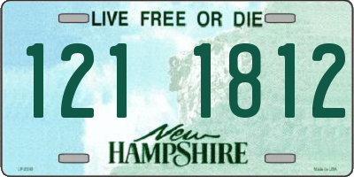 NH license plate 1211812