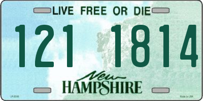NH license plate 1211814