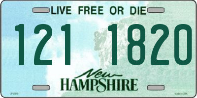 NH license plate 1211820