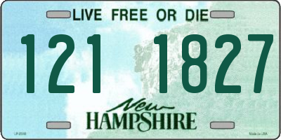 NH license plate 1211827