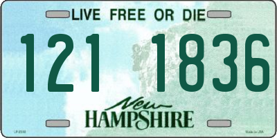 NH license plate 1211836