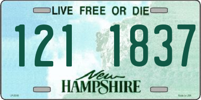 NH license plate 1211837