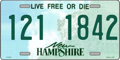 NH license plate 1211842
