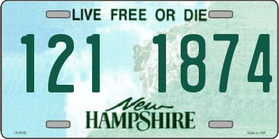 NH license plate 1211874