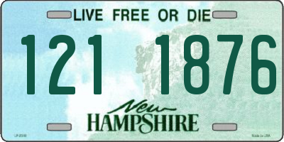 NH license plate 1211876