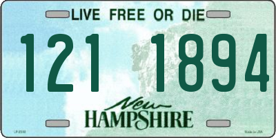 NH license plate 1211894