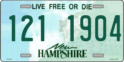 NH license plate 1211904