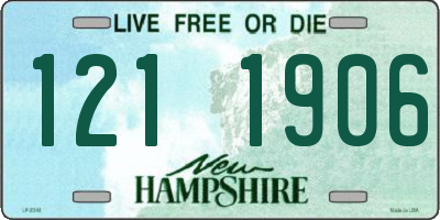 NH license plate 1211906