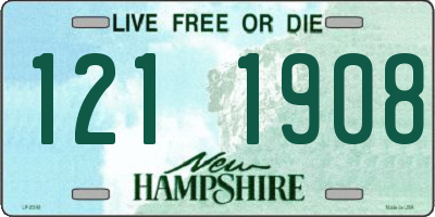 NH license plate 1211908