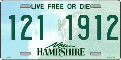 NH license plate 1211912
