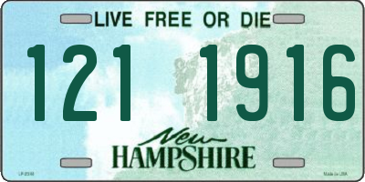 NH license plate 1211916