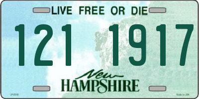 NH license plate 1211917