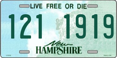 NH license plate 1211919