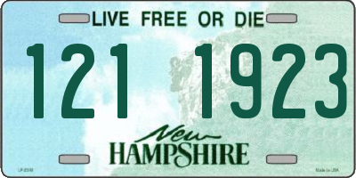 NH license plate 1211923