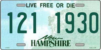 NH license plate 1211930
