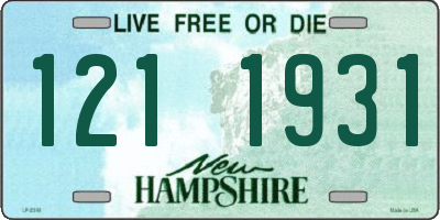 NH license plate 1211931
