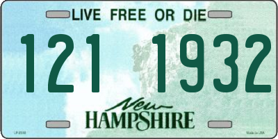 NH license plate 1211932