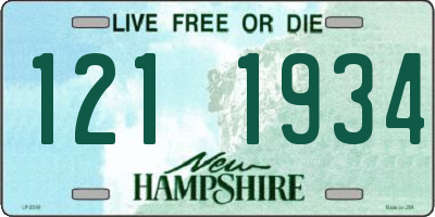 NH license plate 1211934