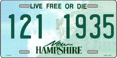 NH license plate 1211935
