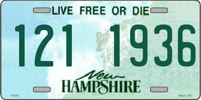 NH license plate 1211936