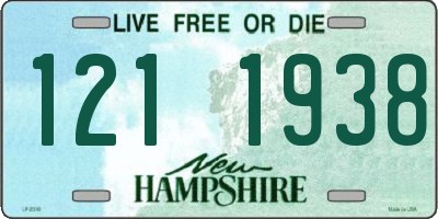 NH license plate 1211938