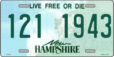 NH license plate 1211943