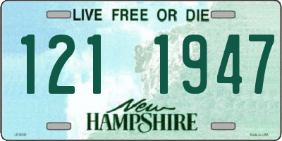NH license plate 1211947